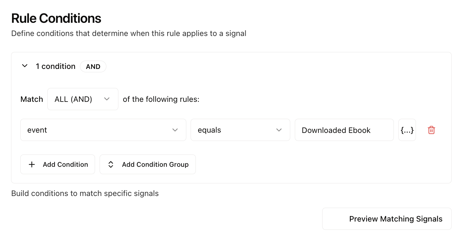 Signal Mapping Configuration
